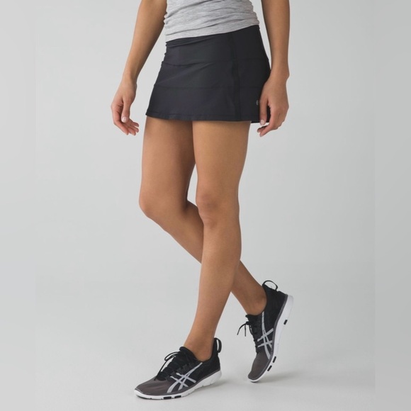 Lululemon Pace Rival Skirt Golf Tennis Pickleball 13”Black Sz4 Rare Release 2015 - Picture 4 of 11